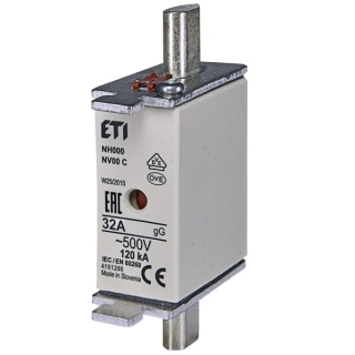 ETI 004181208 Pojistka nožová NV 00 C KOMBI 500V 32A gL-gG