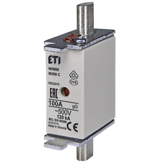 ETI 004181215 Pojistka nožová NV 00 C KOMBI 500V 125A gL-gG