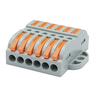 Tracon OVOFT66 Krabicová svorka pružinová 0,5-4mm2, 32A, 400VAC 6P