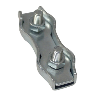 Tracon BSZ2-3 Lanová svorka dvojšroubová 'duplex', pozinkovaná ocel d=3-3,5mm, M4