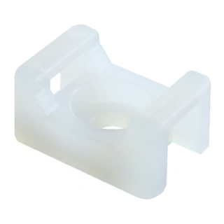 Tracon CSTALP-3 Šroubovací patky k stahovacím páskám, přírodní 12.8×7mm, d=3.3mm, PA6.6