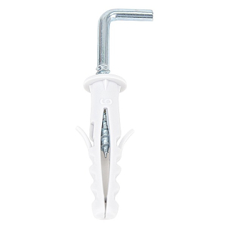 Tracon T6K Hmoždinky lemované + hák 'L', šedé 6×30mm, PA6.6