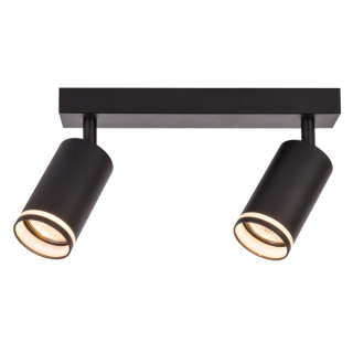 Tracon SPGU10LMA2B Stropní nastavitelné bodové svítidlo, černé 100-240VAC, 50Hz, 2xGU10, max.2x35W