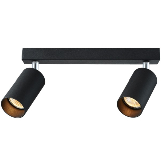 Tracon SPGU10MA2B Stropní nastavitelné bodové svítidlo, černé 100-240VAC, 50Hz, 2xGU10, max.2x35W