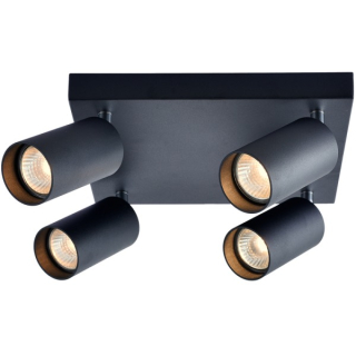 Tracon SPGU10MAN4B Stropní nastavitelné bodové svítidlo, černé 100-240VAC, 50Hz, 4xGU10, max.4x35W
