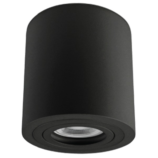 Tracon SPGU10MIPB Stropní bodové svítidlo se zvýšeným krytím, válec, černé 100-240VAC, 50Hz, 1xGU10, max.35W, IP44