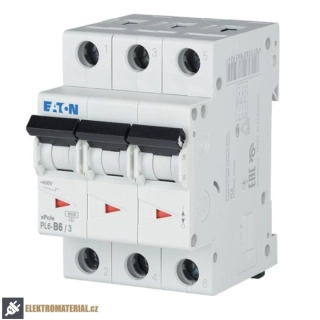 Třífázový jistič Eaton 286586 PL6-B6/3 na DIN lištu