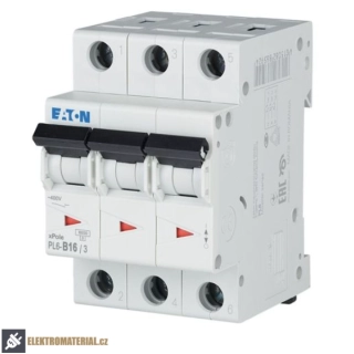 Třífázový jistič Eaton 286589 PL6-B16/3 na DIN lištu
