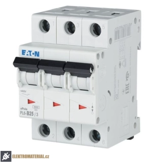 Třífázový jistič Eaton 286591 PL6-B25/3 na DIN lištu