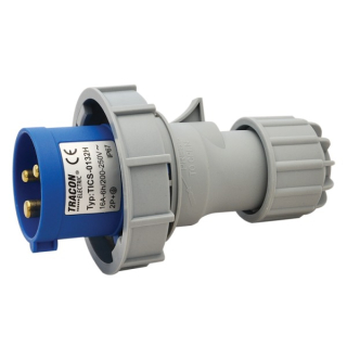 Tracon TICS-0132H Průmyslová vidlice, se zvýšeným krytím 16A, 250V, 2P+E, 6h, IP67