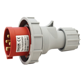 Tracon TICS-0142H Průmyslová vidlice, se zvýšeným krytím 16A, 400V, 3P+E, 6h, IP67