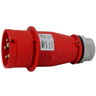 Tracon TICS-015PF Spojovací průmyslová vidlice s možností změny sledu fází 16A, 400V, 3P+N+E, 6h, IP44
