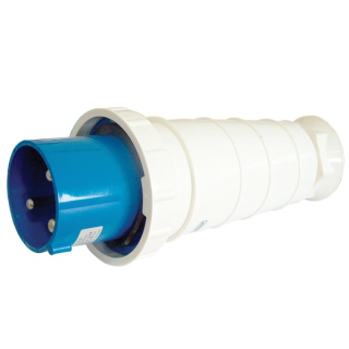 Tracon TICS-033 Spojovací průmyslová vidlice, s přech.se zvýšeným krytím 63A, 250V, 2P+E, 6h, IP67