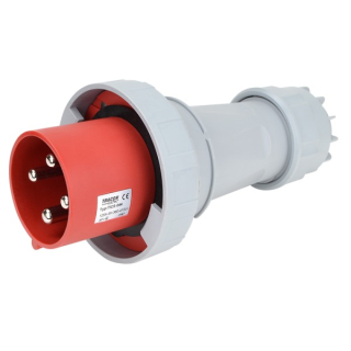 Tracon TICS-044 Spojovací průmyslová vidlice, s přech.se zvýšeným krytím 125A, 400V, 3P+E, 6h, IP67