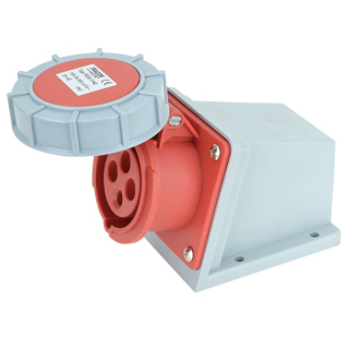 Tracon TICS-1142 Nástěnná průmyslová zásuvka 16A, 400V, 3P+E, 6h, IP67
