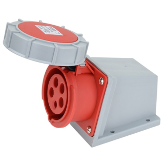 Tracon TICS-1152 Nástěnná průmyslová zásuvka 16A, 400V, 3P+N+E, 6h, IP67