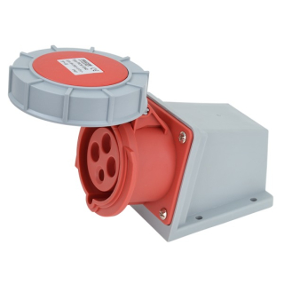Tracon TICS-1242 Nástěnná průmyslová zásuvka 32A, 400V, 3P+E, 6h, IP67