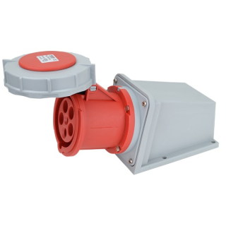 Tracon TICS-135 Nástěnná průmyslová zásuvka 63A, 400V, 3P+N+E, 6h, IP67