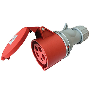 Tracon TICS-215H Spojovací průmyslová zásuvkas kabelovou přechodkou 16A, 400V, 3P+N+E, 6h, IP44