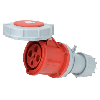 Tracon TICS-234 Spojovací průmyslová zásuvka, s přech.se zvýšeným krytím 63A, 400V, 3P+E, 6h, IP67
