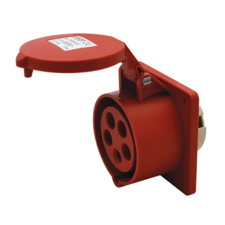 Tracon TICS-415 Vstavitelná průmyslová zásuvka rovná 16A, 400V, 3P+N+E, 6h, IP44