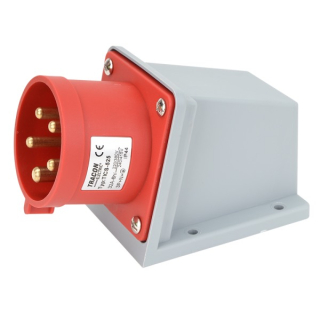 Tracon TICS-525 Nástěnná průmyslová přívodka 32A, 400V, 3P+N+E, 6h, IP44