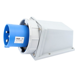 Tracon TICS-533 Nástěnná průmyslová přívodka 63A, 250V, 2P+E, 6h, IP67
