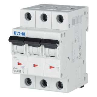 Třífázový jistič Eaton 286601 PL6-C16/3 na DIN lištu