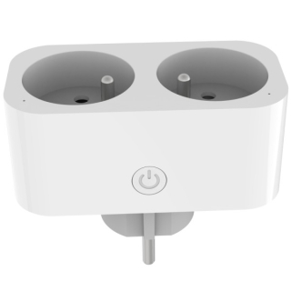 Tracon TNSM2-FR WIFI Inteligentní dvojzásuvkový adaptér 2xFRENCH, 240VAC, 16A
