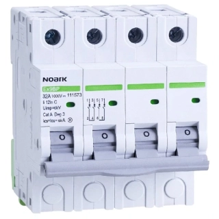 Noark 111569 Ex9BP 4P DC100V C13 DC jistič 6 kA pro PV aplikace, char.C, 13 A, 1000 V DC, 4pól