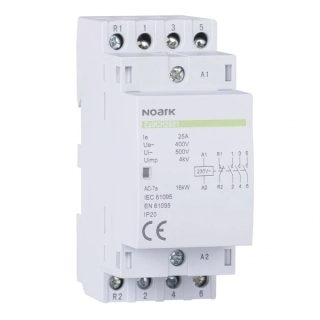 Noark 113647 Ex9CH25 04 230V 50/60Hz Instalační Stykač 25A, 230 V, 4 NC kontakty