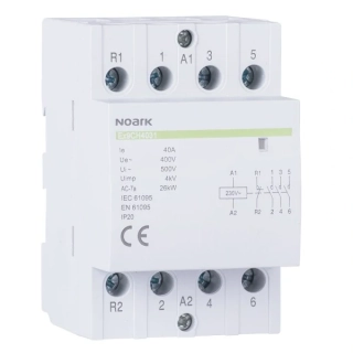Noark 113653 Ex9CH63 04 230V 50/60Hz Instalační stykač, 63 A, 230 V, 4 NC kontakty