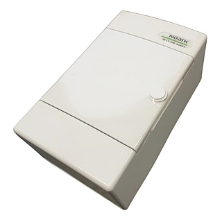 Noark 110817 PNS 4W Plastová rozvodnice, bílé dveře, montáž na omítku, IP40, 1 řada, 4 moduly