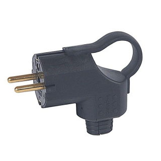 Legrand 050252 vidlice guma 2p+T černá