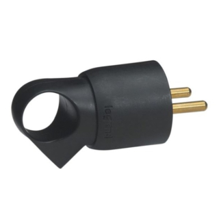 Legrand 050428 vidlice 2p+T s kroužkem černá