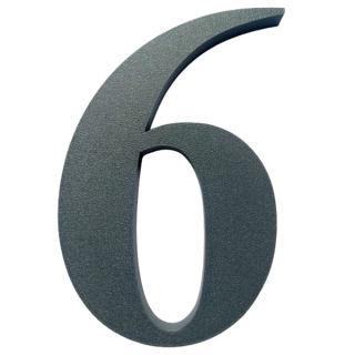 Domovní číslo popisné 6 na zateplenou fasádu barva antracit, výška 170 mm