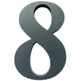 Domovní číslo popisné 8 na zateplenou fasádu barva antracit, výška 170 mm