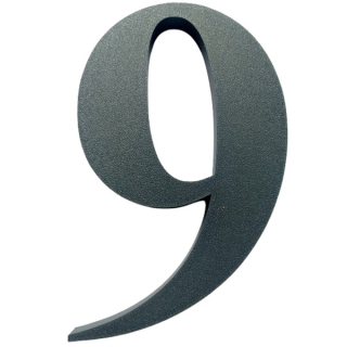 Domovní číslo popisné 9 na zateplenou fasádu barva antracit, výška 170 mm
