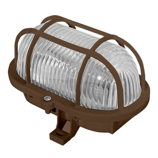 PANLUX SOP-60/H Svítidlo OVAL 60 PLAST hnědý