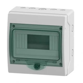 SCHNEIDER 13443 Kaedra Plastová rozvodnice, montáž na omítku, IP65, 1 řada, 8 modulů