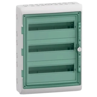 SCHNEIDER 13436 Kaedra Plastová rozvodnice, montáž na omítku, IP65, 3 řady, 54 modulů