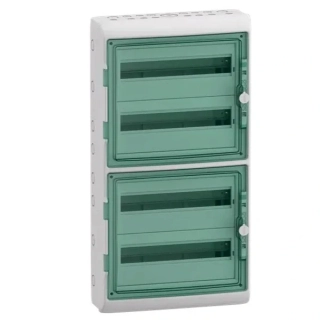 SCHNEIDER 13437 Kaedra Plastová rozvodnice, montáž na omítku, IP65, 4 řady, 72 modulů