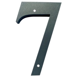 Domovní číslo popisné 7 na zeď, vrata, sloupky s dírami pro vruty barva antracit, výška 170 mm