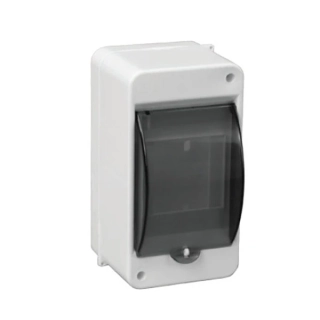 Kryt jističů SEZ S-3 D bílý s transparentními dvířky pro 3 moduly