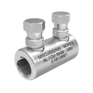 MOREK MSCL0502A00 Kabelová trhací spojka MSCL50 Al/Cu 10-50mm2, 2x Al šroub, 12kV
