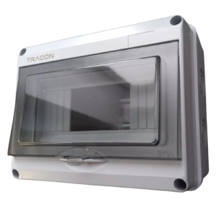 Tracon EDFKIP65U81 Rozvodnice nástěnná venkovní IP65, 8M, šedá