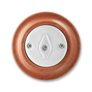 ABB Decento vypínač č.7 otočný bílá/třešeň 3560K-C07345 52 porcelán