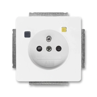 Zásuvka ABB Swing 5526G-A02369 B1 bílá s proudovým chráničem
