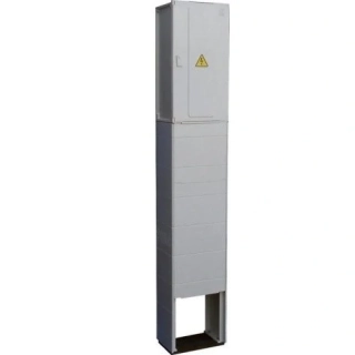 DCK ER112/NKP7P-C/63-QM Elektroměrový rozvaděč s pilířem, 1x jednotarifní, 3f, s vypínačem 63A, 320x1810x220 *59410887