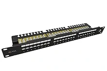 SOLARIX 24000050 SX24L-6-UTP-BK-N Patch panel s vyvazovací lištou 1U